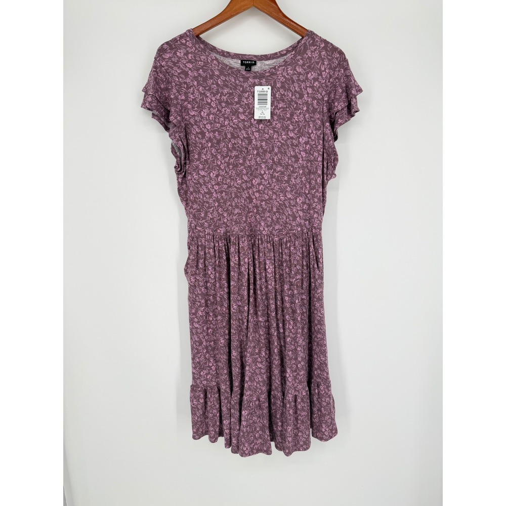 Torrid Womens Dress 14/16 Cottagecore Romantic Feminine Coquette Prairie‎ Girl